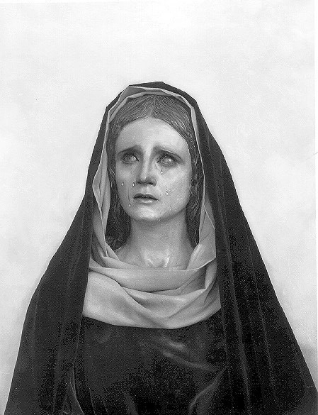 Busto de la Virgen de las Lágrimas.