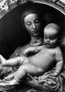 Detalle de la Virgen de Belén obra de Pedro de Mena