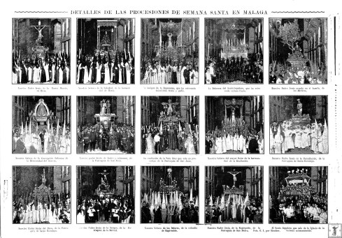 Fotografías captadas por Sánchez que aparecieron publicadas en el semanario gráfico La Unión Ilustrada el 26 de abril de 1922.