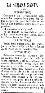 5 de abril de 1922. Primera noticia acerca de las fotografías que se realizarían ante la sede del diario.