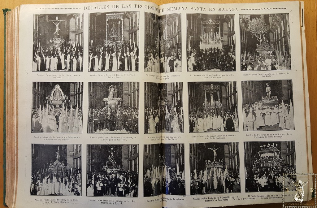 Reportaje fotográfico publicado por La Unión Ilustrada el 26 de abril de 1922. Ejemplar original. (Archivo Munipal de Málaga)